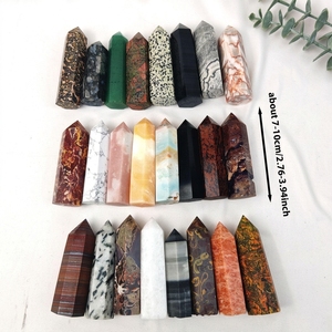 Vente en gros de tours de cristal naturel mélangées, hexagonales, polies, baguettes de pierres précieuses, pour la guérison des chakras Reiki, la méditation et l'artisanat en cristal - Product Image 3