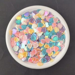 Paillettes Cœur Pastel Arc-en-ciel Mélangées pour Nail Art, Paillettes Cœur Chunky - Product Image 1