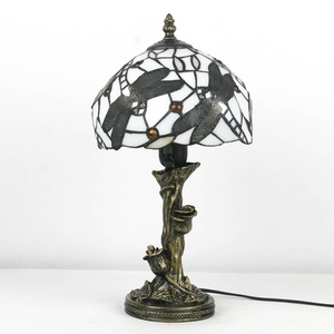 Hot Selling LongHuiJing Tiffany Style Dragonfly Pattern Stained Glass Table Lamp for Home Decor - Product Image 2