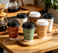 Gobelets en papier kraft à double paroi personnalisés, les plus vendus en Chine, avec couvercle – Gobelets à café jetables isolés et recyclables, logo personnalisé offset/flexo