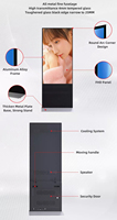 Écran tactile 2K 4K HD, kiosque sur pied/kiosque/lecteur publicitaire avec extérieur en couleur, mexique, colombie, chili, Pixel pérou