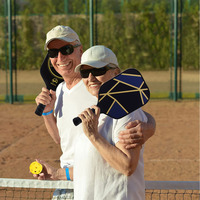 Juego de 2 Palas de Pickleball de Fibra de Vidrio, Disponibles Directamente de Fábrica, Aprobadas por la USAPA, Núcleo de Panal de PP, Refuerzo de Fibra de Carbono