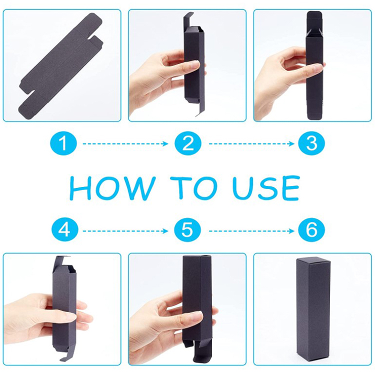 3 Color kraft lipstick box packaging custom