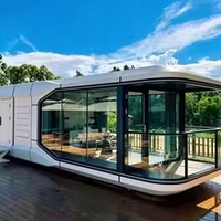 Capsule spatiale préfabriquée en conteneur, design moderne, détachable, intelligent et mobile, hôtel personnalisé, capsule spatiale anti-humidité