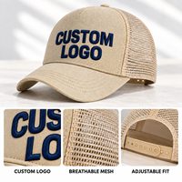 Casquettes de camionneur multicolores en gros, casquettes de baseball à dos en maille avec logo brodé personnalisé pour commandes en gros