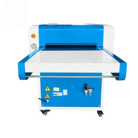 Presse à chaud pneumatique automatique certifiée CE, machine de transfert par fusion à chaud avec correction des bords pour chaussures et vêtements