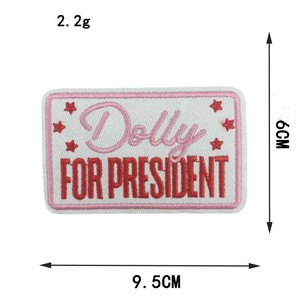 Parches Bordados Personalizados Termoadhesivos Cuadrados con la Frase '<span class=keywords><strong>Ohh</strong></span> Lala' en Rosa, para Decorar Ropa, Sombreros y Bolsos - Product Image 6