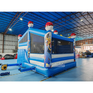 Venta al por mayor Frozen Theme Inflable Bouncer Jumping Castle con tobogán Inflable Giant Bouncer House Combo para Renta - Product Image 4