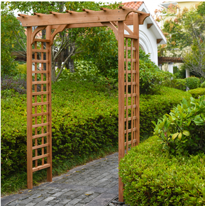 GreenGrow BAB1001 Arche <span class=keywords><strong>de</strong></span> mariage en bois massif <span class=keywords><strong>de</strong></span> sapin, écologique, à pression naturelle, pour toile <span class=keywords><strong>de</strong></span> fond, pont, pergola, tonnelle, arches, extérieur et jardin - Product Image 1