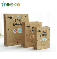 Bolsas de Papel Kraft de Lujo Reciclables y Ecológicas de Fábrica, Impresas con Logotipo Personalizado para Ropa, Regalos y Embalaje de Artesanías |   Marca Caifeng