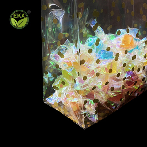 Personnalisé Plié Transparent <span class=keywords><strong>Oppp</strong></span> Bopp Cellophane Coin Renfort Conseil Alimentaire Soudage À La Chaleur Fond Carré Sac De Bonbons En Plastique Sac - Product Image 4