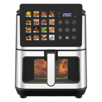 Freidora de Aire Digital Profesional de 9L, de Acero Inoxidable, con Doble Tubo de Calentamiento, Sin Aceite, Venta al Por Mayor Directa de Fábrica