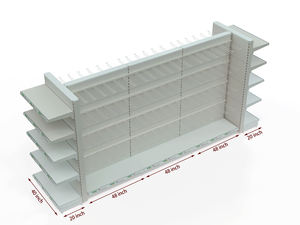 Étagères de supermarché réglables en hauteur personnalisables, rayonnage métallique flexible à niveaux pour différentes tailles de produits en magasin de détail - Product Image 3
