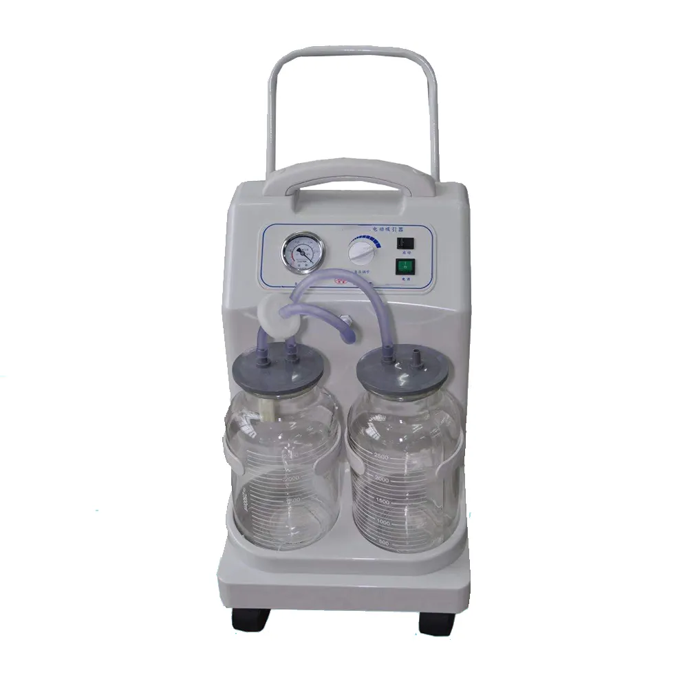 Aspirador médico elétrico, venda quente, aparelho de sucção com garrafas duplas para cirurgia