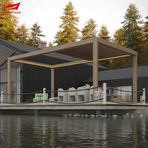 Protection contre les intempéries Pergola Motorisée Rétractable <span class=keywords><strong>Louvre</strong></span> Aluminium Étanche Bioclimatique Jardin Extérieur Gazebo Pergola - Product Image 4