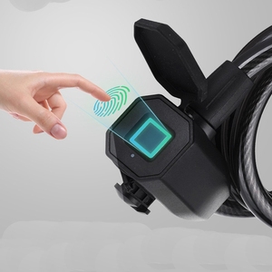 YH3389 Vente en gros Verrou de vélo intelligent IP65 étanche avec <span class=keywords><strong>empreinte</strong></span> digitale, antivol, câble, sans clé, 10 empreintes digitales - Product Image 3