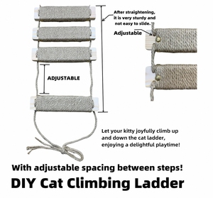 Cadre et échelle d'escalade <span class=keywords><strong>pour</strong></span> <span class=keywords><strong>chat</strong></span> mural en bois réglable classique le plus vendu avec un design écologique <span class=keywords><strong>pour</strong></span> chats d'intérieur - Product Image 4