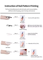 Machine d'impression d'ongles automatique professionnelle mini, imprimante d'ongles 3D intelligente pour nail art DIY