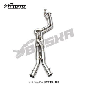 Tubo de Escape en Z de 2.75 Pulgadas de Estilo Nuevo y Ajuste Directo para BMW M3/M4 G80/G82 M2 G87 S58 3.0T 2021-2024 Boska, Tubo Central de Igual Longitud, Sistema Catback - Product Image 4