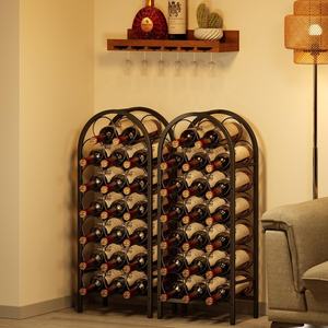 Estante <span class=keywords><strong>de</strong></span> metal arqueado independiente para 23 botellas <span class=keywords><strong>de</strong></span> <span class=keywords><strong>vino</strong></span>, soporte para botellas <span class=keywords><strong>de</strong></span> <span class=keywords><strong>vino</strong></span> para gabinete o despensa - Product Image 5