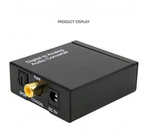 Adaptateur de convertisseur audio numérique vers analogique <span class=keywords><strong>RCA</strong></span> L/R de grande taille avec port <span class=keywords><strong>jack</strong></span> AUX 3.5mm 1m câble coaxial optique Toslink fibre SPDIF - Product Image 3