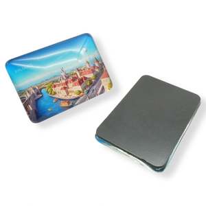 Aimant de réfrigérateur rectangulaire en verre cristal décoratif personnalisé OEM - Product Image 2