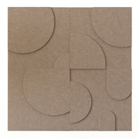 Panneaux acoustiques muraux en feutre 3D géométriques modernes, design circulaire, en PET, décoratifs, en fibre de polyester, absorbant le son