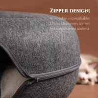 Nouveau design d'accessoires pour animaux de compagnie : Tunnels de jeu lavables pour chats, lit tunnel en feutre pour chats, maison pour animaux de compagnie, lit donut pour animaux de compagnie