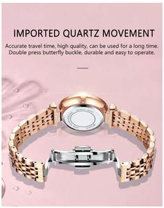 719 <span class=keywords><strong>Montre</strong></span> pour <span class=keywords><strong>Femme</strong></span> Luxe Design Bijoux Acier Quartz Montres-Bracelets Étanche Marque Tendance <span class=keywords><strong>Montre</strong></span> Fille Horloge <span class=keywords><strong>Femme</strong></span> - Product Image 4
