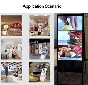 49 inch tầng đứng xách tay kỹ thuật số Áp phích Battery Powered LCD tương tác kiosk <span class=keywords><strong>Android</strong></span> kỹ thuật số màn hình hiển thị cho quảng cáo - Product Image 6