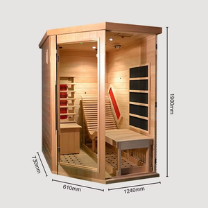 Sauna de Vapor Seco Moderna Helius para 1 Persona, con Infrarrojos Lejanos, Panel de Control Computarizado, Construcción de Madera Sólida, 220-240V, para Sala de Estar - Product Image 4