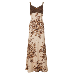 Vestido Camisero Vintage Elegante con Encaje, Estampado Floral y Tirantes Finos para Mujer, Ropa de Fiesta y Club para Verano - Product Image 6