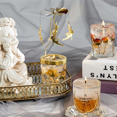 AROMA HOME Decor Flower Scent Jelly Fragrance Candle Luxury Private Label Gel Soy Wax Scented Candle in Glass Jar 7