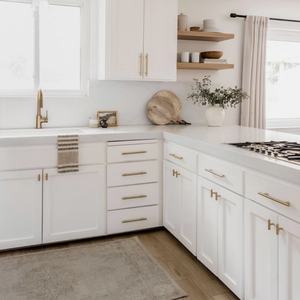 CBMmart Armoire de cuisine américaine moderne plate personnalisée contreplaqué laqué placage de bois armoire de cuisine classique avec îlot - Product Image 6