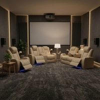 Canapé inclinable électrique en cuir avec porte-gobelets USB, blanc, meubles de salon