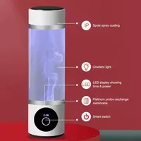 Bouteille d'eau hydrogénée intelligente portable 3-en-1 8000ppb riche en alcalin, générateur d'ions SPE PEM, 350ml Tritan anti-corrosion