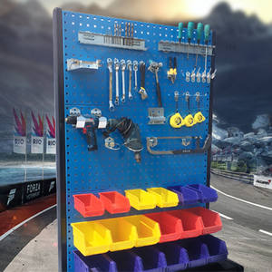 Estante de exhibición de tablero de metal pesado personalizado, accesorios de herramientas de ferretería, soporte de góndola, estantes de apilamiento - Product Image 3