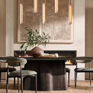 Lámpara de Araña Moderna y Sencilla de Latón Lineal para Sala de Estar, Lámpara Colgante de Latón de Lujo de Diseño Creativo para Restaurante, Lámpara de Araña de Alabastro - Product Image 5