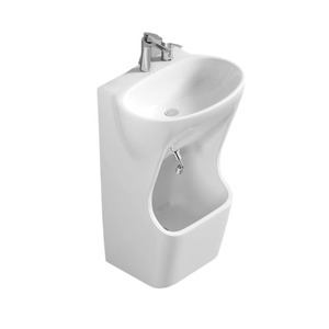 Lavabo sur pied rectangulaire peint à la main pour salle de bain, avec robinet monotrou, idéal pour le lavage des mains et des pieds à la maison ou en appartement (<span class=keywords><strong>Wuzu</strong></span> musulman) - Product Image 2