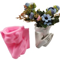 Meilleures ventes Early Riser Nouveau modèle nordique de vase en forme de corps humain en ciment, pots à fleurs, jardinières, moule en silicone, décorations pour la maison, moulures