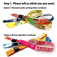 2023 bracelets en tissu tissé en tissu de festival personnalisé d'usine pour les événements et bracelet de fête avec fermoir en plastique