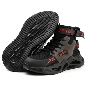 Zapatillas de Trabajo Tejidas Transpirables Anti-Impacto OEM al por Mayor, Zapatos de Seguridad Resistentes a Pinchazos y Antideslizantes para Uso Industrial - Product Image 4