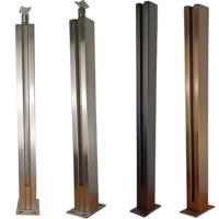 Poteau de garde-corps en verre, acier inoxydable 304, balustrade, balcon, terrasse, escalier, garde-corps sans cadre, garde-corps sans dessus, designs de terrasse