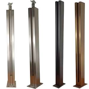 Poteau de garde-corps en verre, acier inoxydable 304, balustrade, balcon, <span class=keywords><strong>terrasse</strong></span>, escalier, garde-corps sans cadre, garde-corps sans dessus, designs de <span class=keywords><strong>terrasse</strong></span> - Product Image 5