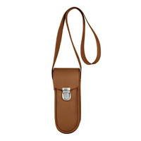 Sac à bandoulière pour boule de golf, boîtier en cuir véritable, avec sangle