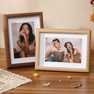 Cadre <span class=keywords><strong>photo</strong></span> en bois couleur naturelle, support rectangulaire en bois pour décoration murale ou de bureau, bois ajouré - Product Image 5