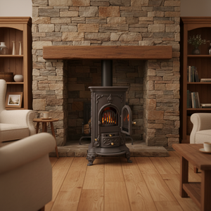 Estufa de <span class=keywords><strong>Leña</strong></span> Tradicional de Hierro Fundido, Estilo Europeo, Independiente, con Certificación CE, para Sala de Estar - Product Image 1