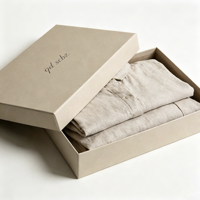 Boîte en carton rigide pliable haut de gamme, imperméable et écologique, pour emballage cadeau de luxe pour vêtements, avec pelliculage mat