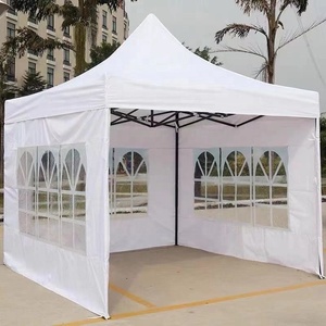 Auvent pare-soleil en acier lourd <span class=keywords><strong>3x3</strong></span>, gazébo Pop-Up pliable avec côtés, livraison gratuite de haute qualité - Product Image 4