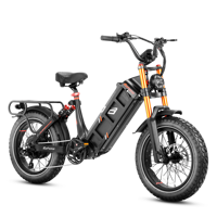 Vélo électrique Eahora Juliet Pro, cadre en acier haute teneur en carbone, batterie lithium 60V 70Ah, moteur sans balais, VTT à double suspension, freins à disque hydrauliques